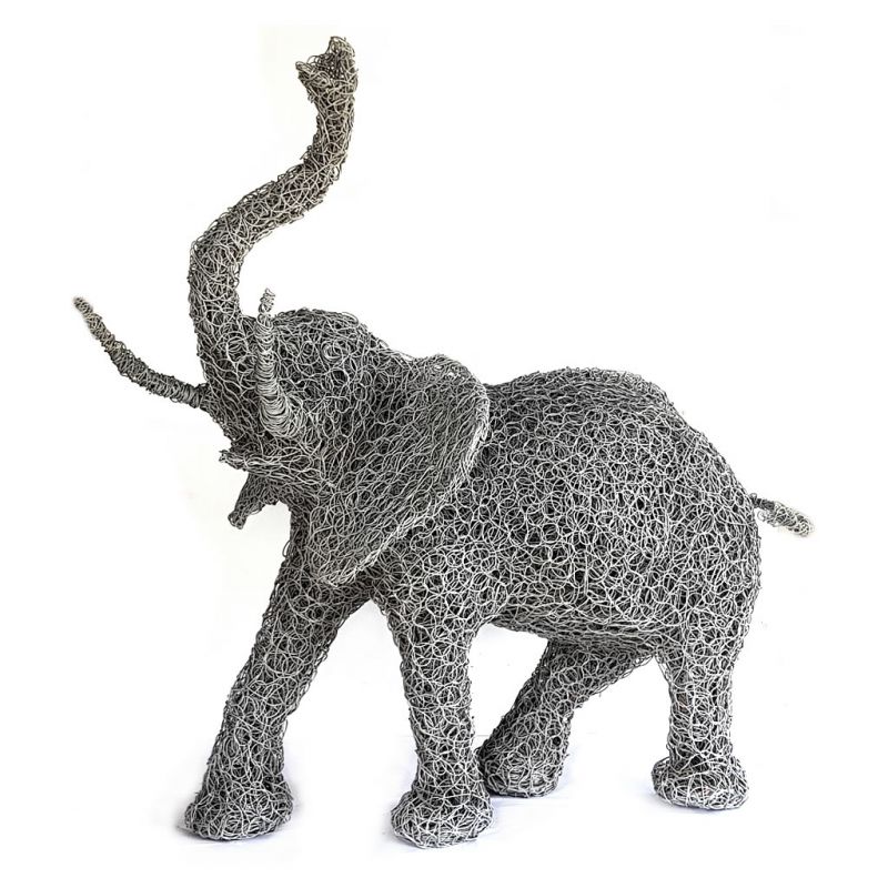 Wire Elephant Sculpture African Animals