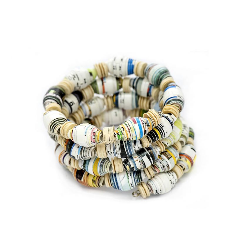 Bracelet - Paper Beads - Spiral